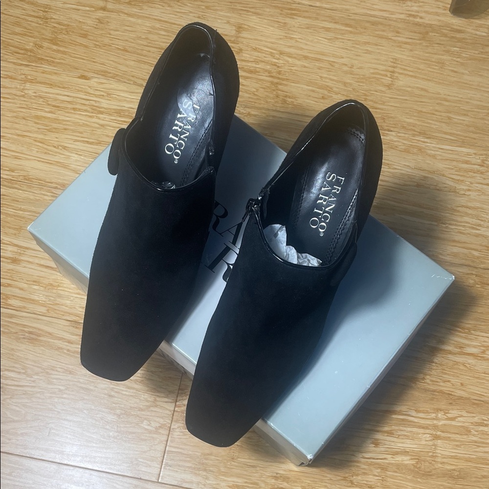 Franco Sarto Women’s Black Suede Loafers